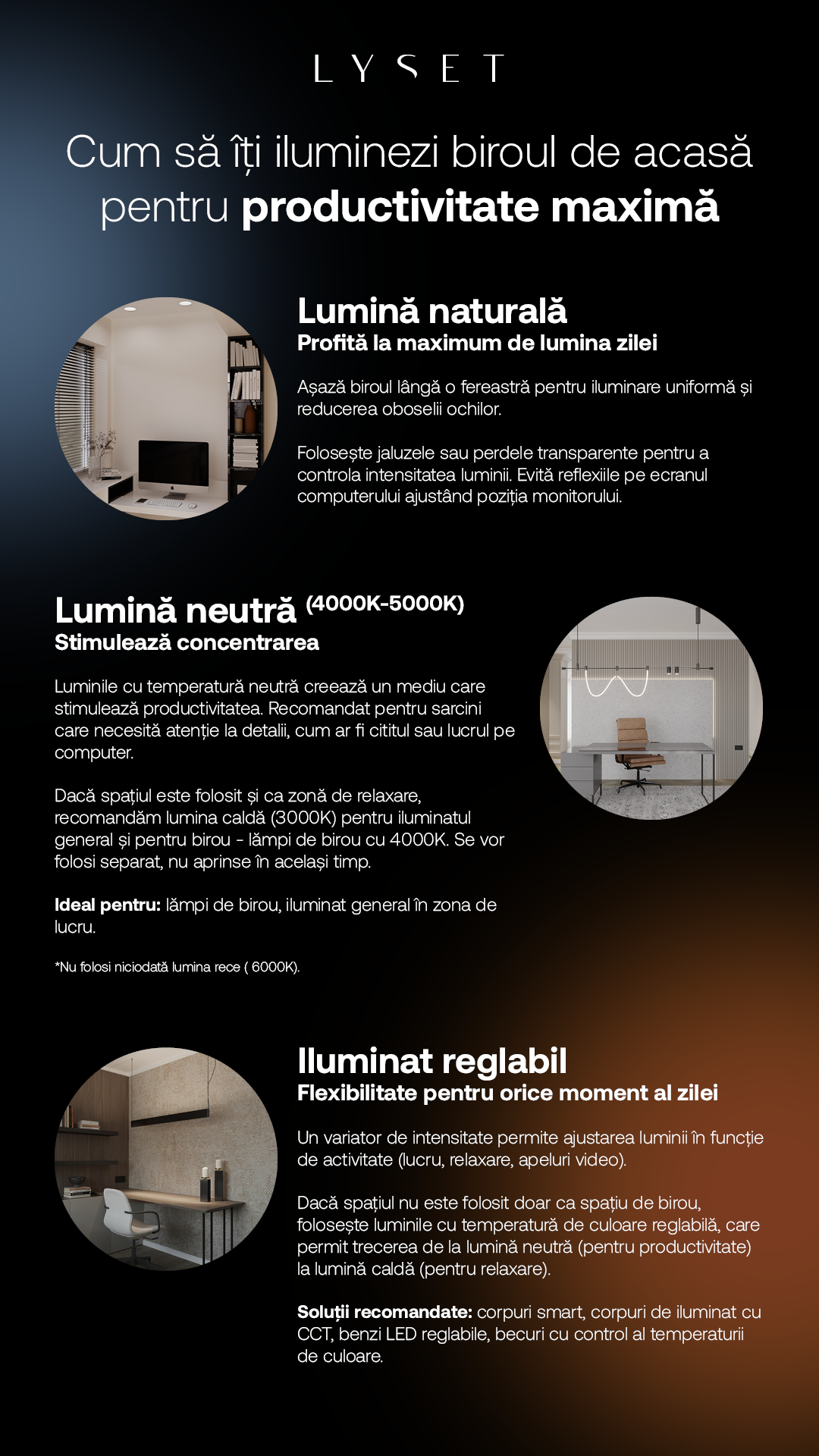 Lyset Cum să îți iluminezi biroul de acasă pentru productivitate maximă